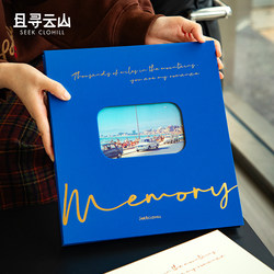 Photo Album with Laminated Self-Adhesive Pages, DIY Handmade Commemorative Album for Couples, Polaroid Storage Album