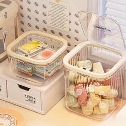 Tea Bag Storage Box with Lid, Dust-Proof Acrylic Jar, Tea Room Desktop Push-Type Coffee Capsule Organizer Storage Rack