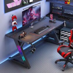E-Sports Table S3 Computer Desk Simple Double Desktop Carbon Fiber Table and Chair Bedroom Single-Person Home Study Desk Office Desk