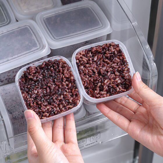 
Brown rice sub-packaging box, multi-grain rice quantitative frozen microwaveable fruit lunch box, bento sub-packaged lunch box