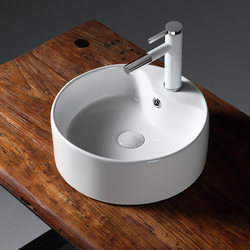 Suitable for Jomoo Ceramic Countertop Washbasin, Round Art Basin, Household Countertop Basin, Small Size Balcony Washbasin