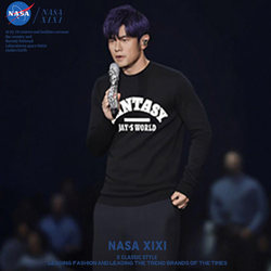 Nasa Jay Chou Style Sweatshirt Men's Autumn and Winter Jacket Carnival Concert Fan Support Clothing Trendy
