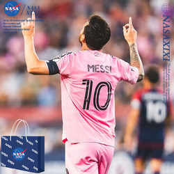 Nasa Miami International Messi-Style Sweatshirt Men's Crew Neck Football Sports Training Clothing Autumn and Winter Jacket Trendy