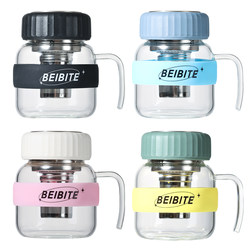 New High Borosilicate Glass Cup with Handle, High Temperature Resistant, Women's Special Household Large Belly Cup, Office Tea Cup