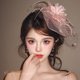 French daughter pink mesh top hat socialite bridal veil hair accessories women's dress accessories birthday headdress hat