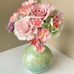 Flowers Bloom Along the Way - Original Jingdezhen Handmade Ceramic Flower Ornaments, Flowers and Vases