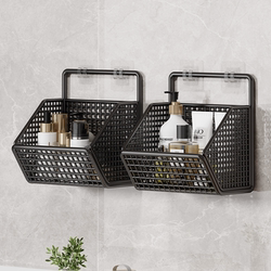 Bathroom Storage Rack, Wall-Mounted in the Bathroom or Toilet, No-Drill Wall Storage Solution, Washbasin Wall-Mounted Rack