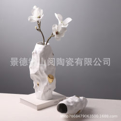 American dining table decoration European vase ornaments Handmade ceramic living room flower arrangement model room TV cabinet decoration