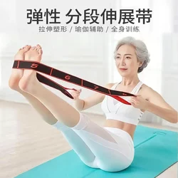 Middle-Aged and Elderly People's Waist and Leg Exercise Auxiliary Resistance Band with High Elasticity and 8-Level Digital Resistance Adjustment for Yoga and Dance Stretching