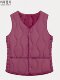 NO1dara middle-aged and elderly women's vest in autumn and winter down cotton plus velvet warmth thickened slim women's vest cotton jacket