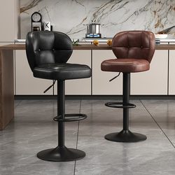 Bar Counter Lift Chair, High Stool, Home Bar Stool, Light Luxury Bar Chair, Swivel Chair with Backrest, Front Desk Cashier Bar Stool