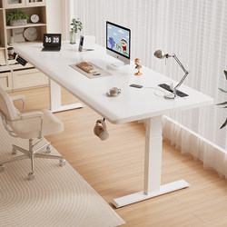 Solid Wood Electric Height-Adjustable Desk, Smart Computer Desk, Home Gaming Desk, Office Study Desk, Adjustable Work Table