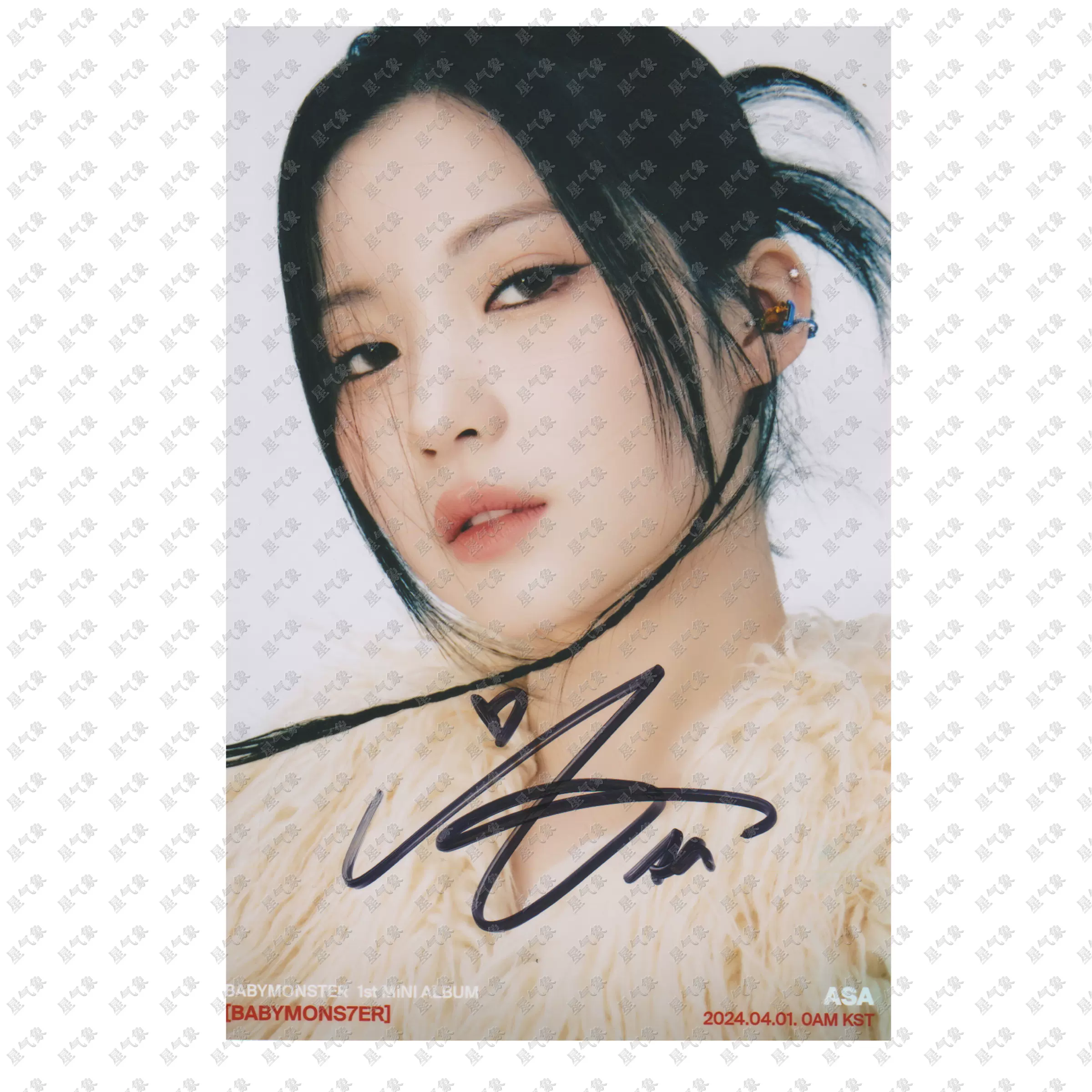 BABYMONSTER アサ サイン 直筆 BABYMONSTER アサ サインステッカー ASA - メルカリ