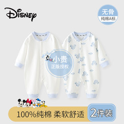 Disney Baby Onesie Pure Cotton Spring and Autumn Newborn Clothes Full Month Baby Romper Crawling Clothes Base Layer Pajamas