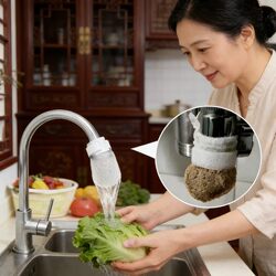 Faucet Filter Cotton Splash-Proof Filter for Tap Water, Well Water, Mountain Spring Water, Sediment, Rust, Limescale, Impurities, Thickened and Universal
