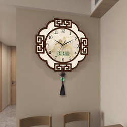 High-End New Style Clock Wall Clock for Living Room Home Use Perpetual Calendar Quartz Clock Silent Wall-Mounted Clock Antique Style Wall Clock