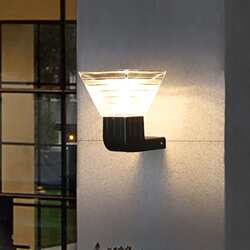 Solar wall light outdoor waterproof LED outdoor modern simple garden light door light fence door light energy saving
