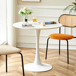 Modern simple negotiation table and chair Nordic balcony casual reception coffee milk tea shop dining table tulip small round table