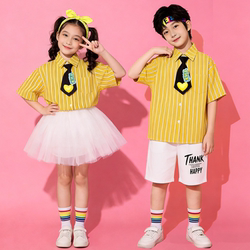 Children's Day Cheerleading Costumes for Primary School Students, Boys and Girls Group Chorus Performance Costumes for Kindergarten