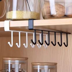 No-Drill Household Kitchen Cup Holder Storage Rack Water Cup Rack Cabinet Hanging Hook Organizer Storage Rack