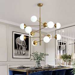 Nordic light luxury living room chandeliers postmodern simple magic bean bedroom lamps restaurant household branch LED chandeliers