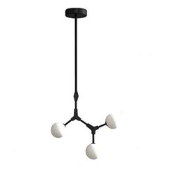Nordic living room lamp American art restaurant bar bedroom iron branch magic bean chandelier Y-shaped fork magic bean