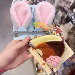 Zootopia Cartoon Judy Nick Fox Nick Animal Plush Hairpin Cute Bunny Ears Hair Accessory Headdress