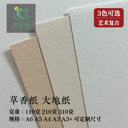 Earth Paper 110g 210g 310g Grass-Scented Paper A3/A4 Inkjet Laser Printing Cover Menu Tag Postcard Vintage Texture Paper