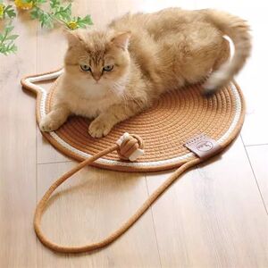 
Cat nest warm cat lying mat woven dog sleeping mat cat scratching mat self-stimulating toy ball all-in-one pet thickening for all seasons