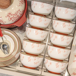 Dish Set for Home Use 2025 New Model Light Luxury Ceramic Simple Housewarming Gift Bowls Plates Chopsticks Tableware High-End Feel Dinnerware