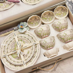 Dishes and Bowls Set for Home Use 2025 New Cream Style Beautiful Tableware Set Housewarming Gift New Ceramic Bowls, Plates, and Chopsticks