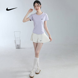 Nike Nike Sports Suit Women's Short-Sleeved Top Quick-Drying Yoga Fitness Shorts Sports Three-Quarter Pants Anti-Exposure