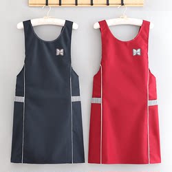 Trendy and Simple College-Style Waterproof and Stain-Resistant Apron, Dirt-Resistant Home Kitchen Cooking Coverall, Sleeveless Popular Workwear