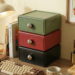 Medieval-Style Desktop Storage Box, Drawer-Type Household Stationery and Cosmetics Organizer, Miscellaneous Storage Rack, Storage Box