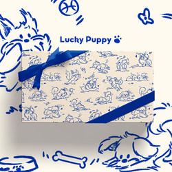 Original Illustration of a Blue Puppy 520 Gift for Boyfriend/Girlfriend Valentine's Day Birthday Gift Packaging Gift Paper Tote Bag