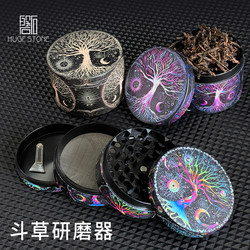 Rock Grinder Hand-Cranked Tobacco Grinder Crusher Tobacco Leaf Grinder Four-Layer Shredder Portable Multi-Size