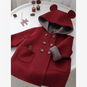 
Boys and Girls 2024 Autumn and Winter Double-sided Woolen Woolen Coat Korean Style Fashion Spring Thickened Two-Color Woolen Jacket