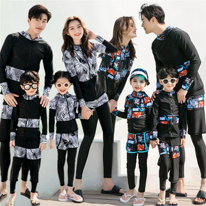 
Sun protection quick-drying parent-child diving suit split long sleeve trousers swimsuit jellyfish suit couple warm children's swimming swimsuit