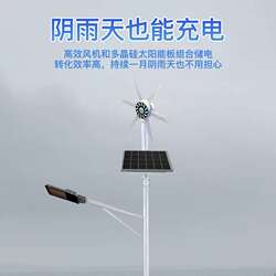 Solar street light led + wind energy street light modern intelligent simple outdoor street light new rural municipal street light