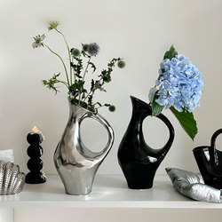 Vintage Vase for Living Room Model Room, Light Luxury Hydroponic Flower Arrangement, Retro Art, High-End Desktop Decoration Ornament