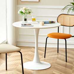 Modern simple negotiation table and chair Nordic balcony casual reception coffee milk tea shop dining table tulip small round table