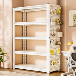 Bookshelf Floor-Standing Storage Rack Multi-Layer Storage Rack Steel Children's Simple Bookcase Integrated Wall-Mounted Shelf Storage Rack