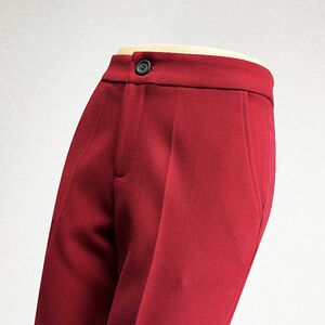 
Burgundy trousers straight trousers for women 2024 mid-waist slim professional clothing hotel uniform formal trousers pencil trousers trousers