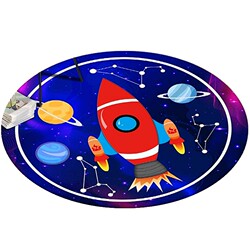 Cartoon round carpet hanging basket rattan chair mat computer chair mat cute children's bedroom bedside blanket tent floor mat
