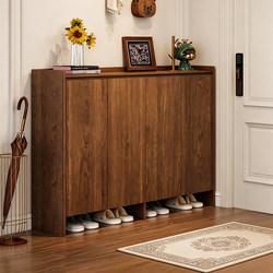 Solid Wood Shoe Cabinet for Home Entrance, Wall-Mounted Integrated Storage Cabinet, Ultra-Thin Outdoor Hallway Storage Cabinet, Shoe Rack