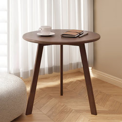 Round Table, Leisure Balcony Corner Table, Solid Wood Side Table Next to the Sofa, Living Room Household Simple Small Apartment Coffee Table Dining Table