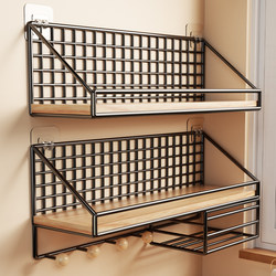Wall-Mounted Shelf, No Drilling Required, Student Dormitory Bedside Shelf, Dormitory Essential, Wall Hanging Basket, Bedroom Storage Rack