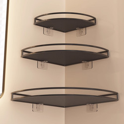 Bathroom Shelf, No-Drill Wall-Mounted Toilet Washstand, Shower Room Corner Triangular Storage Rack