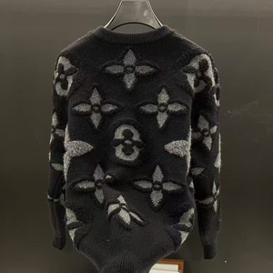 
European station's new autumn and winter high-luxury customized men's pullover sweater jacquard handsome high-quality wool sweater