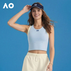 Ao Australian Open Seamless Integrated Cup Sports Vest Women's Fitness Wear Yoga Top Bra Tennis Running Fitness